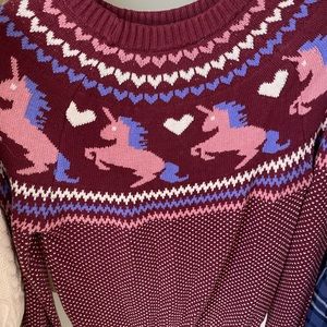 ModCloth unicorn fair isle sweater